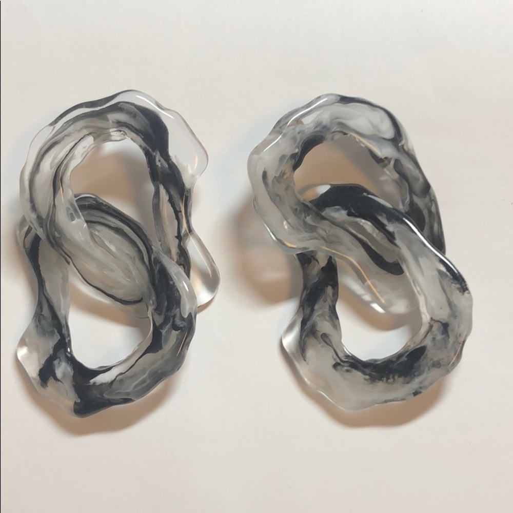 Marble drop earrings